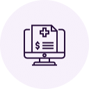 Medical billing claims processing icon