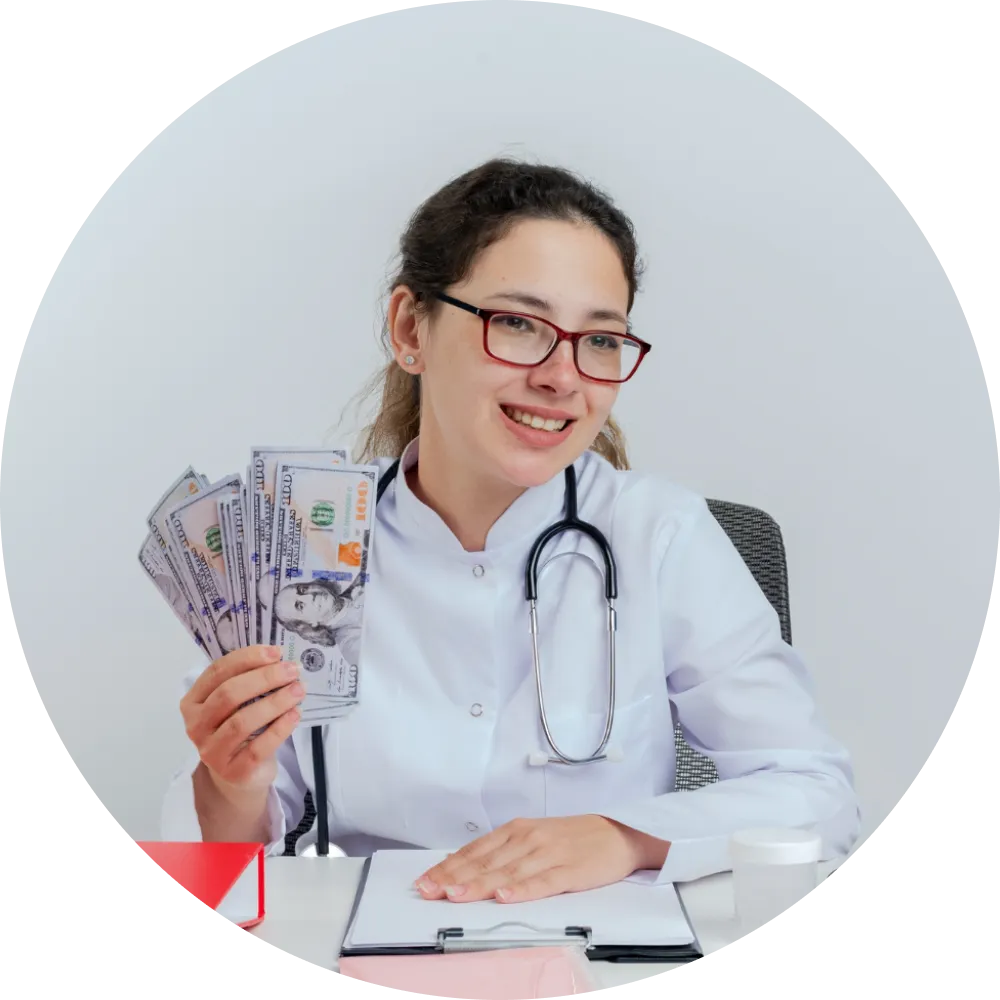 Medical billing specialist reviewing insurance claims