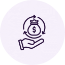 Revenue cycle management services icon